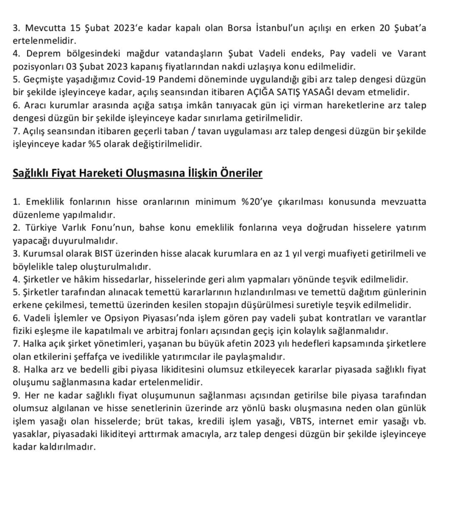 Borsa İnisiyatif Grubu, borsada yaşanan gelişmelere ilişkin önerilerini açıkladı | Rota Borsa Borsa İnisiyatif Grubu, borsada yaşanan gelişmelere ilişkin önerilerini açıkladı | Rota Borsa