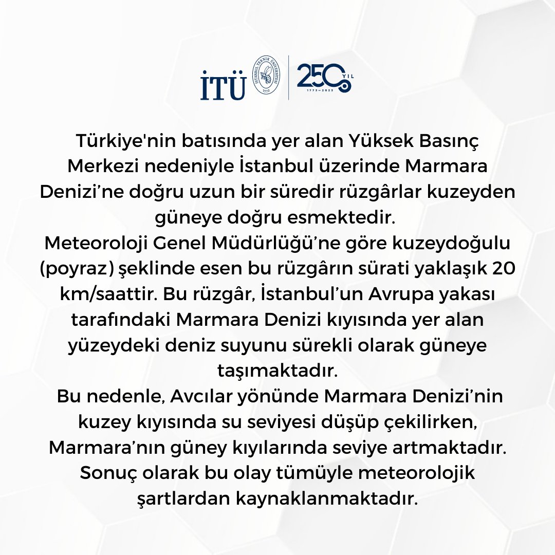 İTÜ'den "Marmara'da sular çekildi" iddiasına ilişkin açıklama HABERLER, Gündemdekiler Rota Borsa