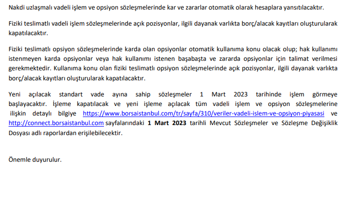 Borsa İstanbul'dan vade sonu uyarısı | Rota Borsa