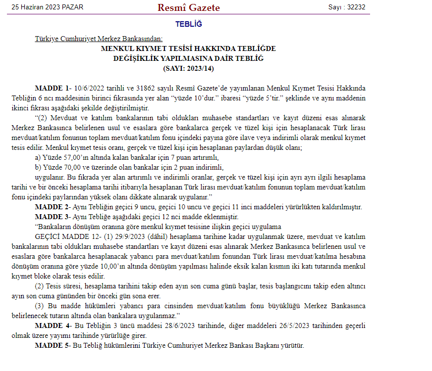 Merkez Bankası'ndan Bankalar için kritik menkul kıymet tesisi kararı! | Rota Borsa Merkez Bankası'ndan Bankalar için kritik menkul kıymet tesisi kararı! | Rota Borsa