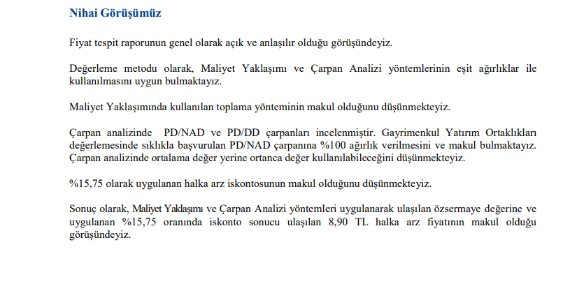 Yatırım Finansman'dan Fuzul GYO (FZLGY) halka arz fiyatı yorumu HABERLER, Gündemdekiler, Şirket Haberleri Rota Borsa