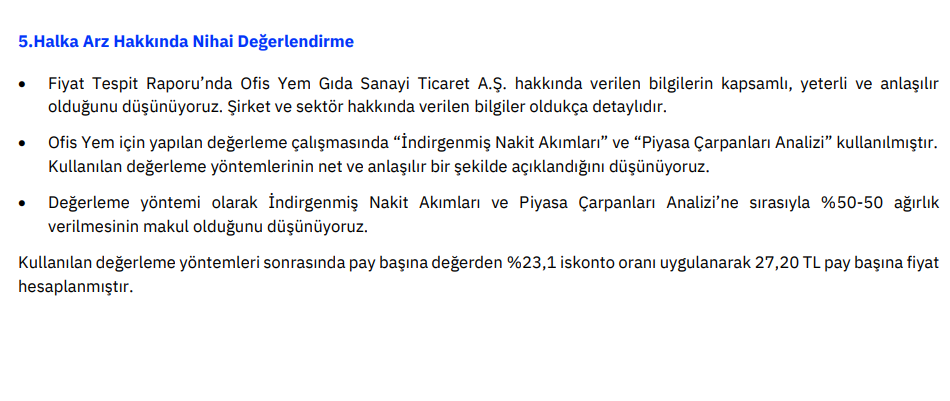 Gedik Yatırım'dan Ofis Yem (OFSYM) halka arz fiyatı yorumu! | Rota Borsa