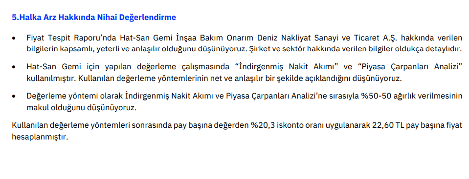 Gedik Yatırım'dan Hat-San Gemi İnşaa (HATSN) halka arz fiyatı yorumu | Rota Borsa