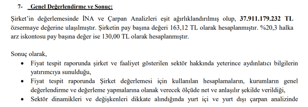 A1 Capital'den TAB Gıda (TABGD) halka arz fiyatı değerlendirmesi | Rota Borsa
