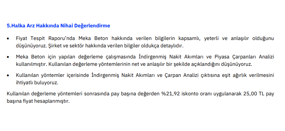 Gedik Yatırım'dan Meka Beton (MEKAG) halka arz fiyatı yorumu HABERLER, Gündemdekiler, Şirket Haberleri Rota Borsa