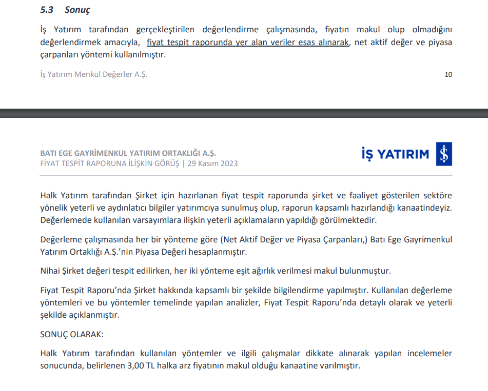 İş Yatırım'dan Batı Ege GYO (BEGYO) halka arz fiyatı yorumu | Rota Borsa
