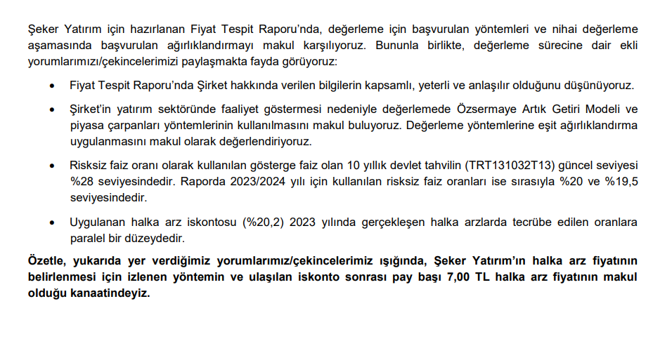 Yapı Kredi Yatırım’dan Şeker Yatırım (SKYMD) halka arz fiyatı yorumu | Rota Borsa