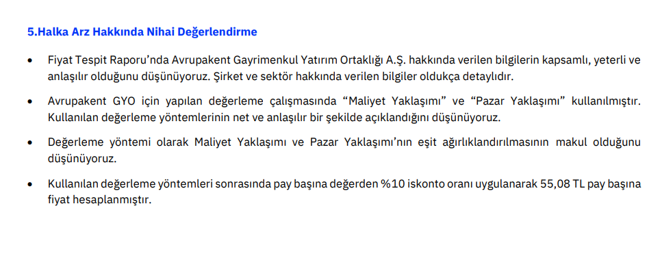 Gedik Yatırım’dan Avrupakent GYO (AVPGY) halka arz fiyatı yorumu HABERLER, Gündemdekiler, Şirket Haberleri Rota Borsa