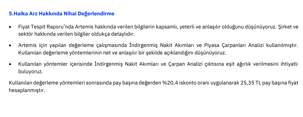 Gedik Yatırım'dan Artemis Halı (ARTMS) halka arz fiyatı yorumu | Rota Borsa