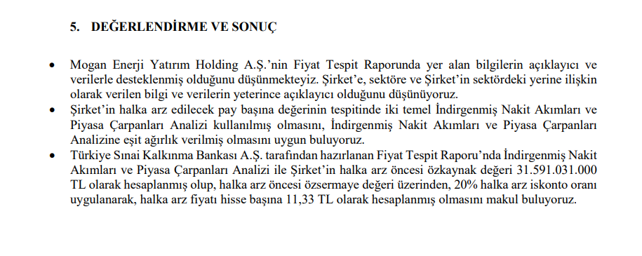 Marbaş Menkul'den Mogan Enerji (MOGAN) halka arz fiyatı yorumu HABERLER, Gündemdekiler, Şirket Haberleri Rota Borsa