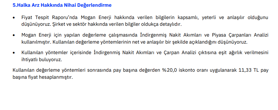 Gedik Yatırım'dan Mogan Enerji (MOGAN) halka arz fiyatı yorumu | Rota Borsa