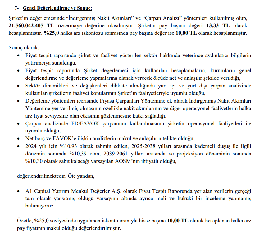 A1 Capital'den IC Enterra Yenilenebilir Enerji (ENTRA) halka arz fiyatı yorumu | Rota Borsa