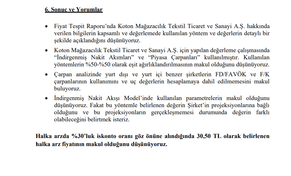 Global Menkul'den Koton halka arz fiyatı yorumu | Rota Borsa