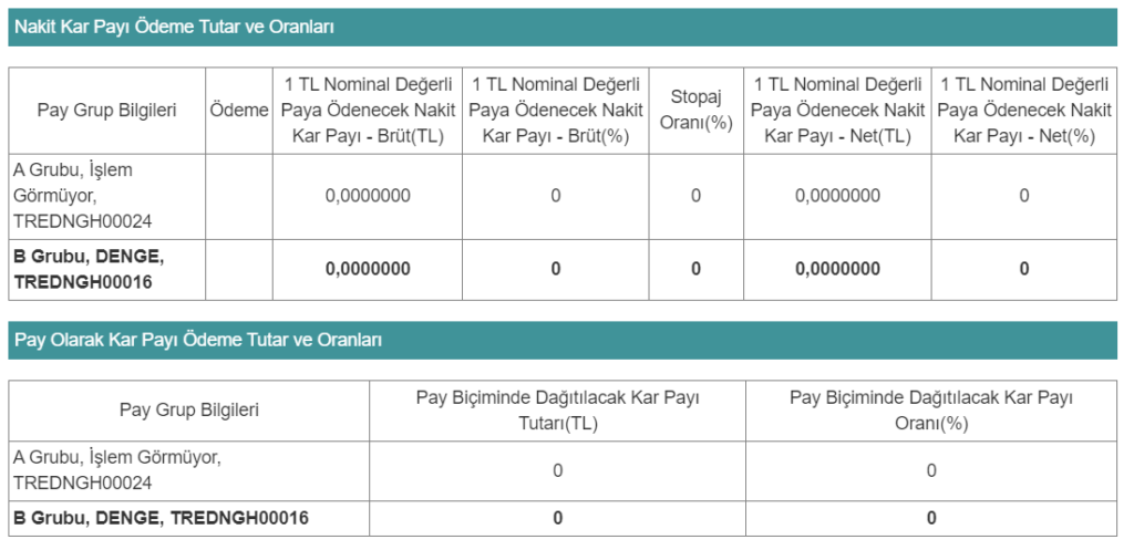 Denge Yatırım Holding (DENGE) 2024 yılı temettü kararını açıkladı! denge hisse haberleri Rota Borsa