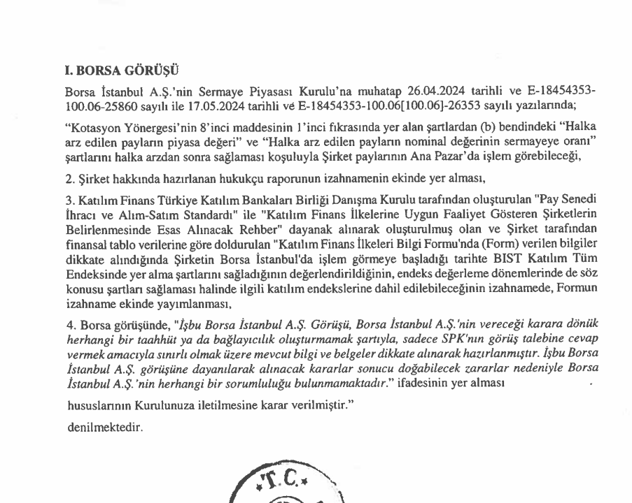 Özyaşar Galvaniz (OZYSR) katılım endeksine uygun mu? OZYSR caiz mi? Halka arz helal mi? HABERLER, Gündemdekiler, Şirket Haberleri Rota Borsa