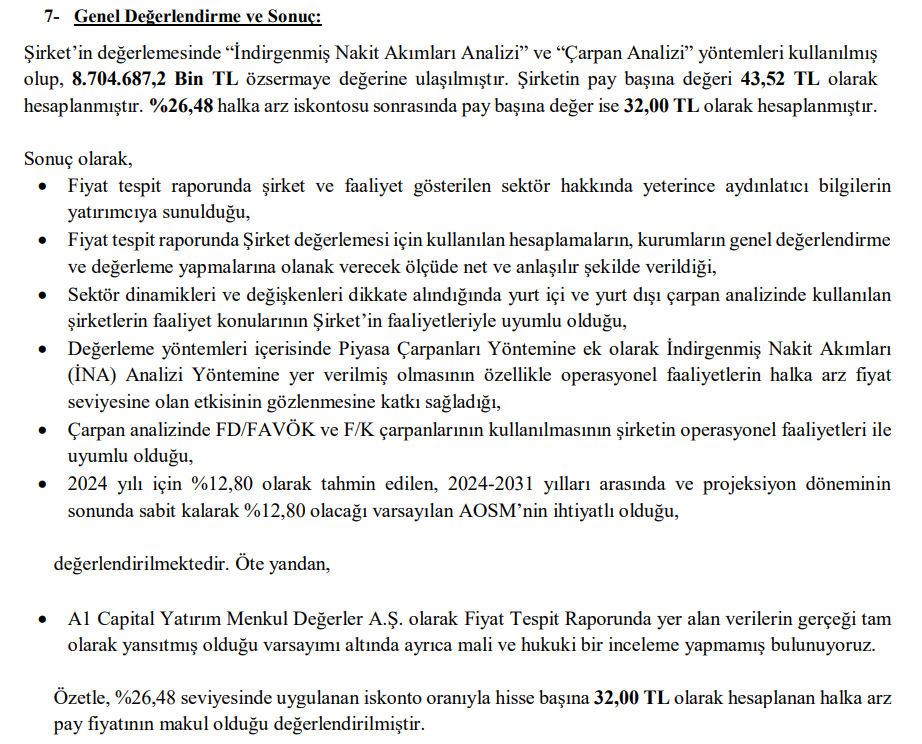 A1 Capital'den Altınay Savunma (ALTNY) halka arz fiyatı yorumu | Rota Borsa