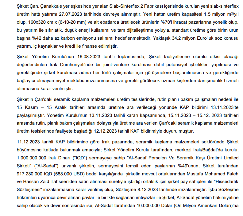 Kale Seramik (KLSER) hisse senedi fiyatı değerlendirmesi yayınlandı! HABERLER, Gündemdekiler, Şirket Haberleri Rota Borsa