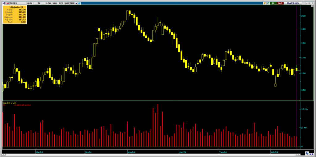 Halk Yatırım ve Gedik Yatırım üzerinden Tüpraş (TUPRS) hisselerinde yüklü alım! | Rota Borsa