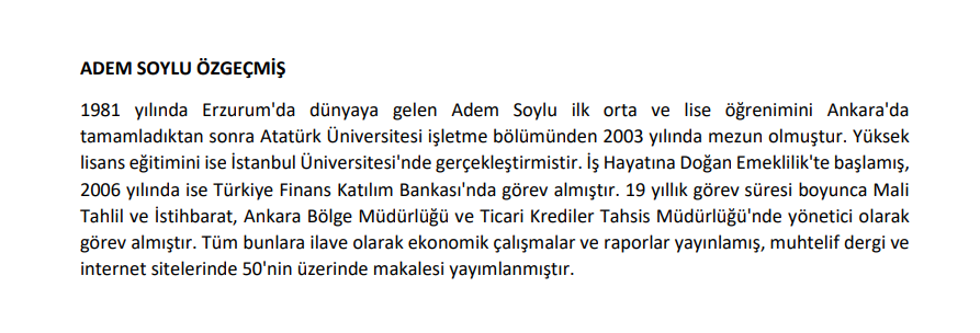 Marka Yatırım Holding (MARKA) CEO'su Adem Soylu oldu HABERLER, Gündemdekiler, Şirket Haberleri Rota Borsa