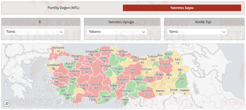 Hisse senedi piyasası şehirlere göre yatırımcı istatistikleri açıklandı HABERLER, Gündemdekiler, Piyasa Haberleri Rota Borsa