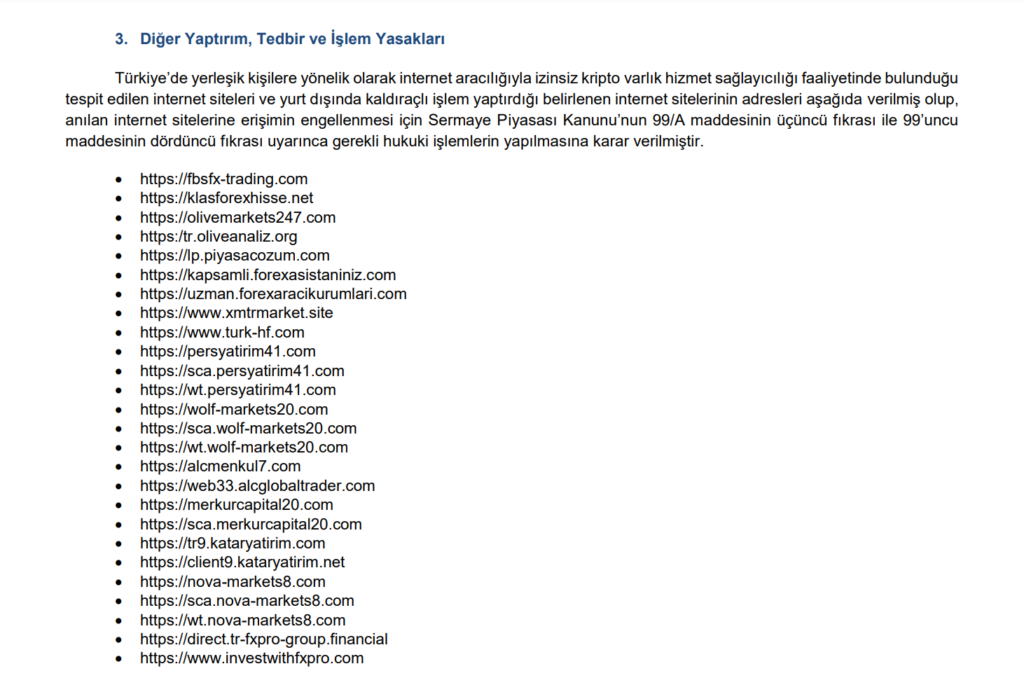 SPK’dan tam 26 internet sitesine erişim engeli kararı HABERLER, Gündemdekiler, Piyasa Haberleri Rota Borsa