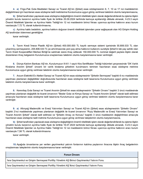 SPK’dan 2 bedelsiz sermaye artırımı, 4 halka arz onayı ve bir şirkete ceza kararı! HABERLER, Gündemdekiler, HALKA ARZ, Piyasa Haberleri, Sermaye Artırımı Haberleri, Şirket Haberleri Rota Borsa