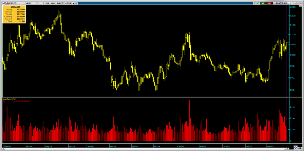 FROTO hisse yatırım grafiği
