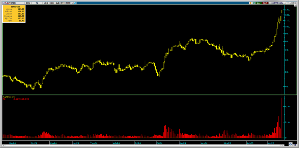 Tekfen Holding hisse hareketleri