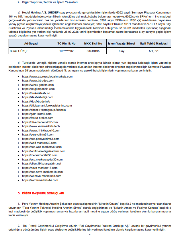 SPK’dan bir bedelsiz sermaye artırımı onayı, 11 aracı kurum ve 2 kişi için ceza kararı! | Rota Borsa