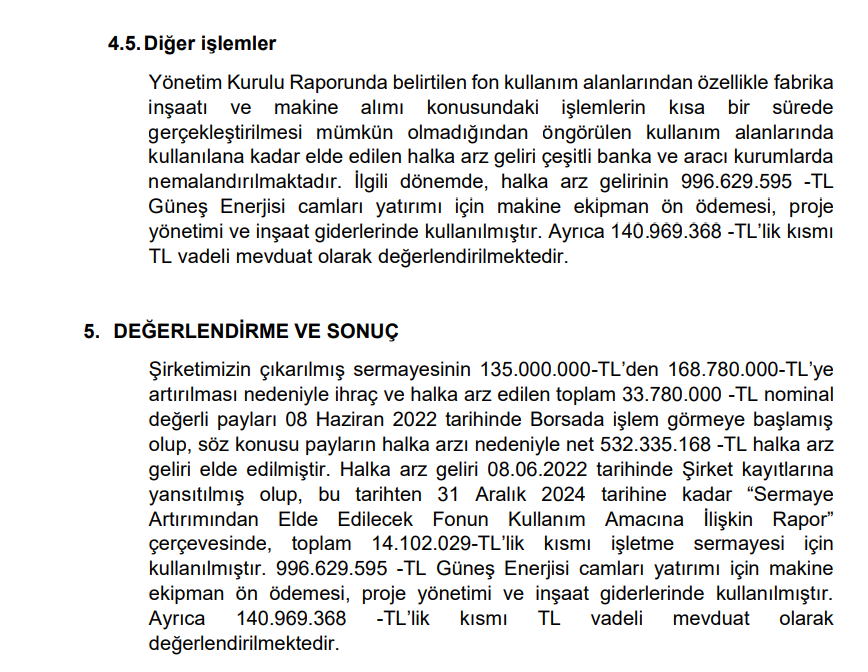 Europen Endüstri (EUREN) sermaye artırımı gelirinin kullanım yerlerini açıkladı HABERLER, Gündemdekiler, Şirket Haberleri Rota Borsa