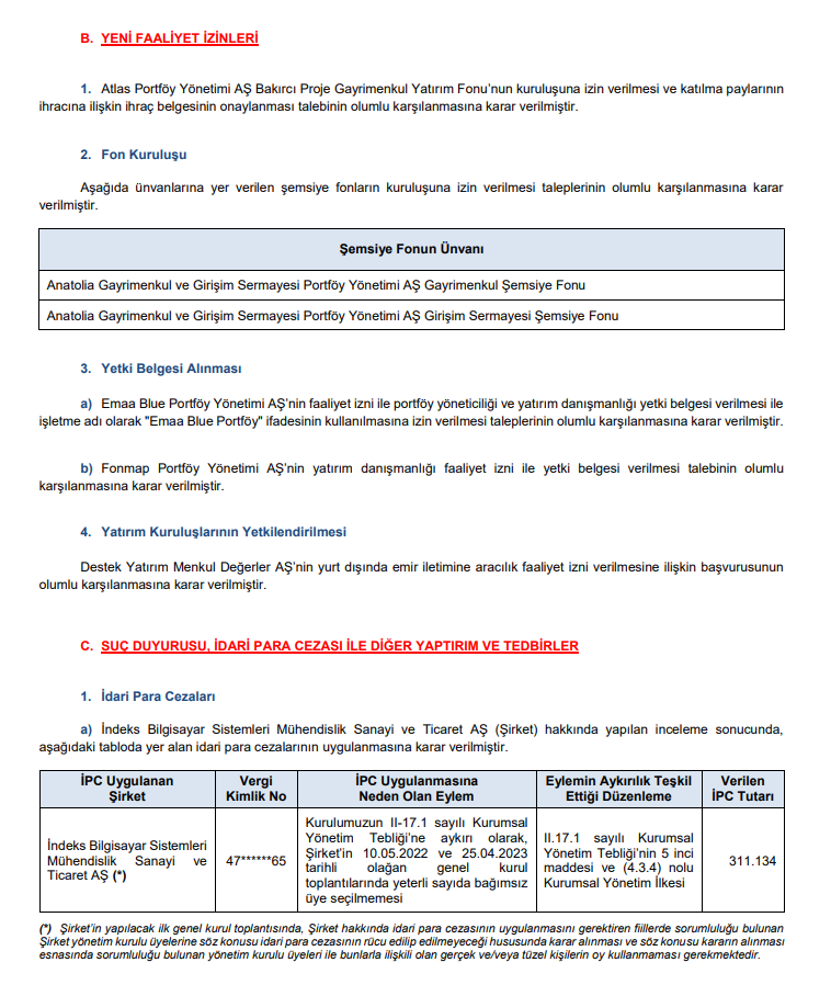 SPK Bülteni: 2 sermaye artırımı, para cezası, suç duyurusu ve işlem yasağı kararları! | Rota Borsa