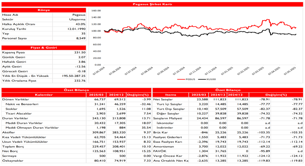 Pegasus (PGSUS) 2025 1. çeyrek bilanço yorumu | Rota Borsa Pegasus (PGSUS) 2025 1. çeyrek bilanço yorumu | Rota Borsa