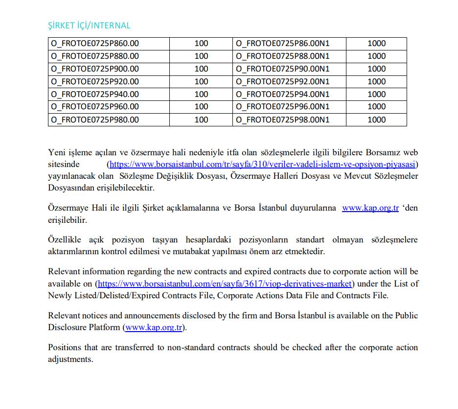Bedelsiz sermaye artışı BIST açıklaması