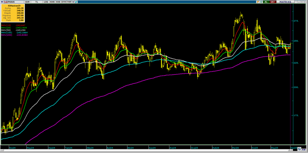 Pegasus (PGSUS) hisseleri için 13 hedef fiyat ve teknik analiz | Rota Borsa