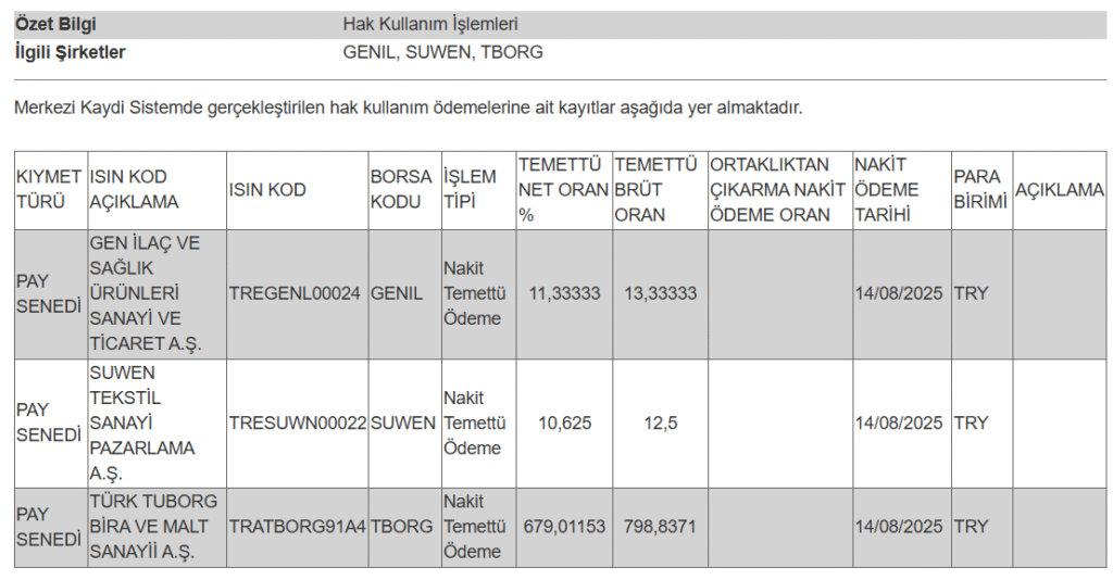 3 şirketin temettü ödemesi hakkında açıklama | Rota Borsa