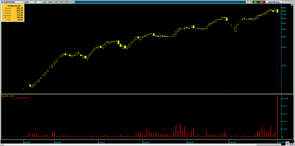 Vişne Madencilik (VSNMD) hisselerinde BofA ve İş Yatırım üzerinden yüklü satış | Rota Borsa