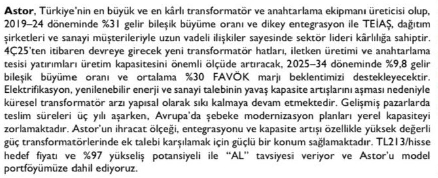 Astor Enerji (ASTOR) hisseleri için yeni hedef fiyat açıklandı | Rota Borsa