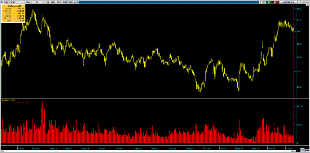 Tüpraş (TUPRS) hisselerinde 2 aracı kurum üzerinden yüklü alım yapıldı | Rota Borsa