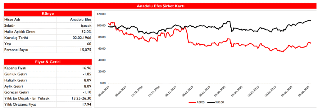 Anadolu Efes (AEFES) 2025 2. çeyrek bilanço yorumu | Rota Borsa