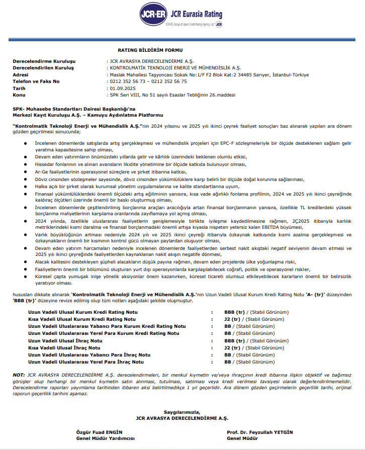 Kontrolmatik kredi derecelendirme