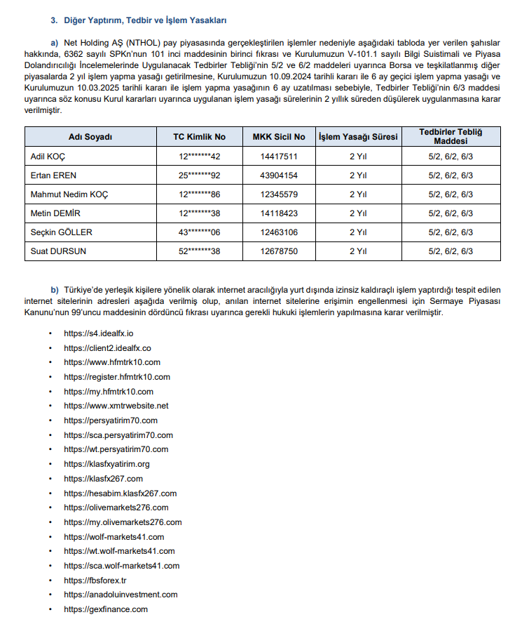 SPK Bülteni: 7 bedelsiz sermaye artırımı onayı! Ceza, işlem yasağı ve suç duyurusu kararları | Rota Borsa