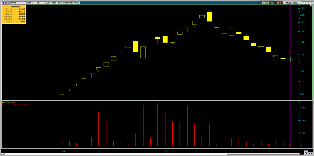 Dof Robotik (DOFRB) hisselerinde bir kurum üzerinden yüklü satış yapıldı | Rota Borsa