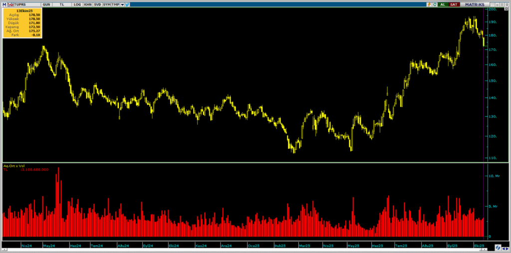 Tüpraş (TUPRS) hisselerinde 3 kurum yüklü satış yaptı | Rota Borsa