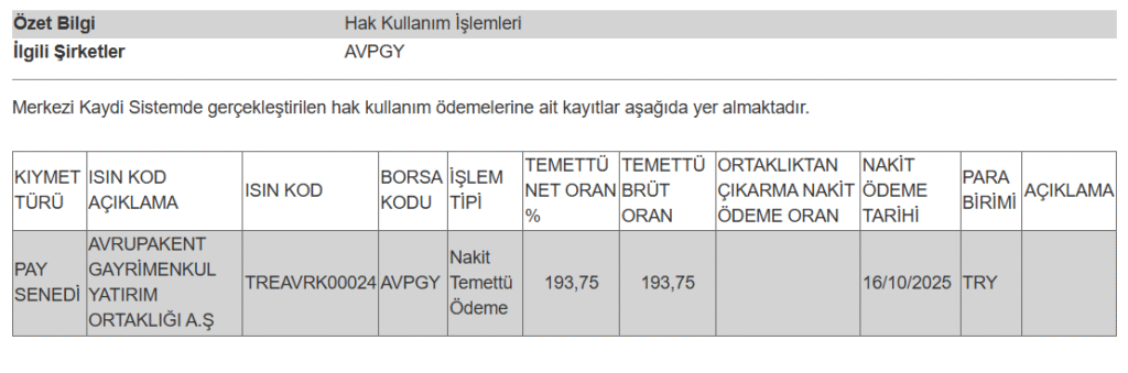 Bir şirketin temettü ödemesi hesaplara yattı | Rota Borsa