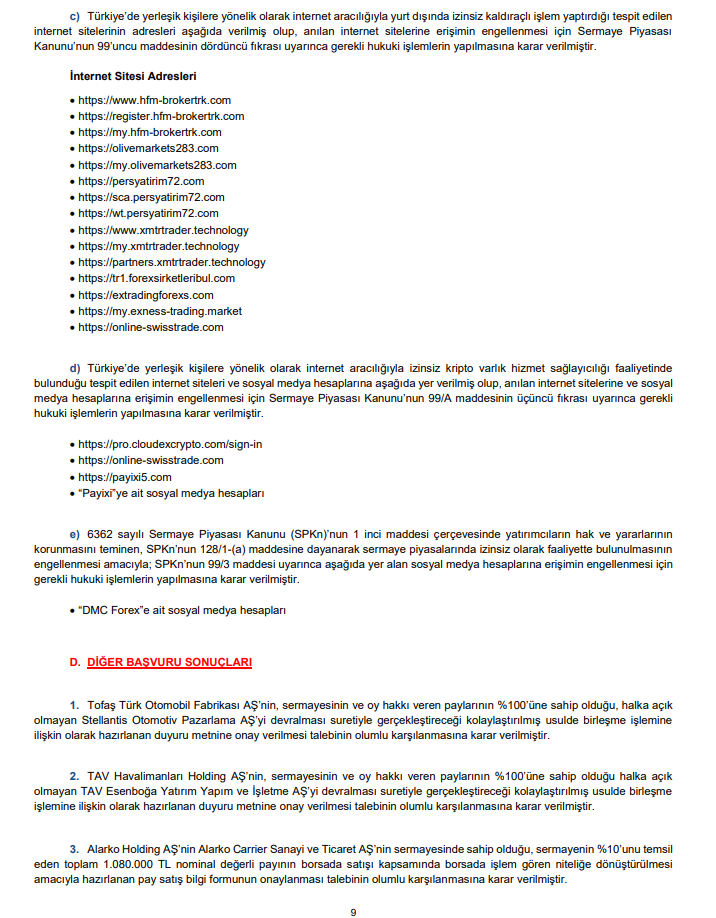 SPK Bülteni: 4 sermaye artırımı onayı! Rekor para cezaları, onlarca suç duyurusu ve işlem yasağı kararı | Rota Borsa