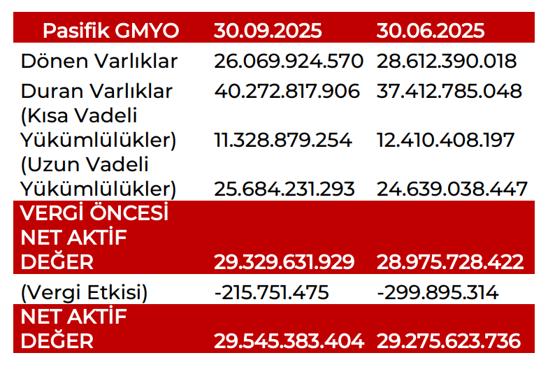 Pasifik GYO (PSGYO) 2025 3. çeyrek bilanço değerlendirmesi | Rota Borsa Pasifik GYO (PSGYO) 2025 3. çeyrek bilanço değerlendirmesi | Rota Borsa