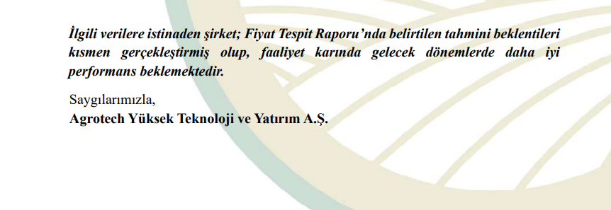 Agrotech (AGROT) tahmin edilen ve gerçekleşen bilanço rakamlarını açıkladı | Rota Borsa