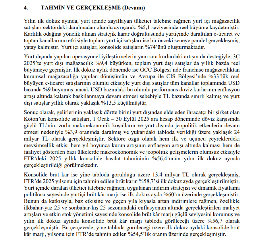 Koton Mağazacılık (KOTON) tahmin edilen ve gerçekleşen bilanço rakamlarını açıkladı | Rota Borsa Koton Mağazacılık (KOTON) tahmin edilen ve gerçekleşen bilanço rakamlarını açıkladı | Rota Borsa