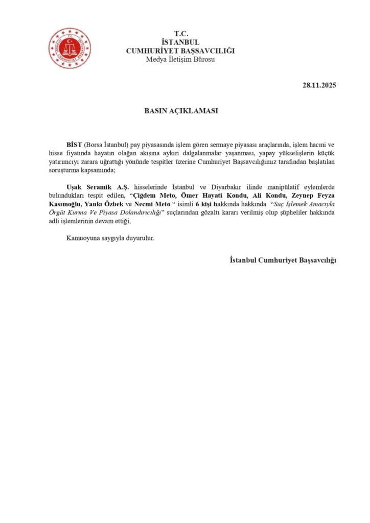 Borsa İstanbul’da manipülasyon soruşturmasında 6 gözaltı kararı | Rota Borsa Borsa İstanbul’da manipülasyon soruşturmasında 6 gözaltı kararı | Rota Borsa