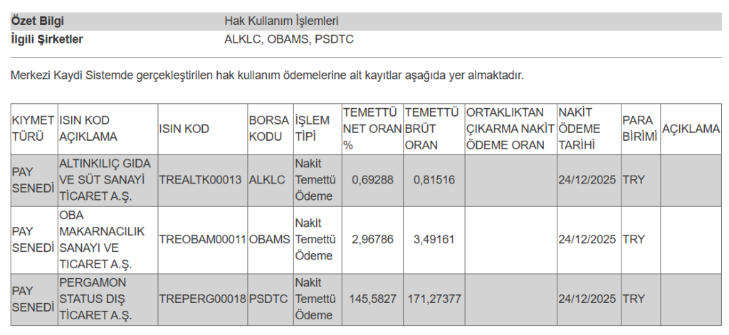 3 şirketin temettü ödemesi hesaplara yattı | Rota Borsa